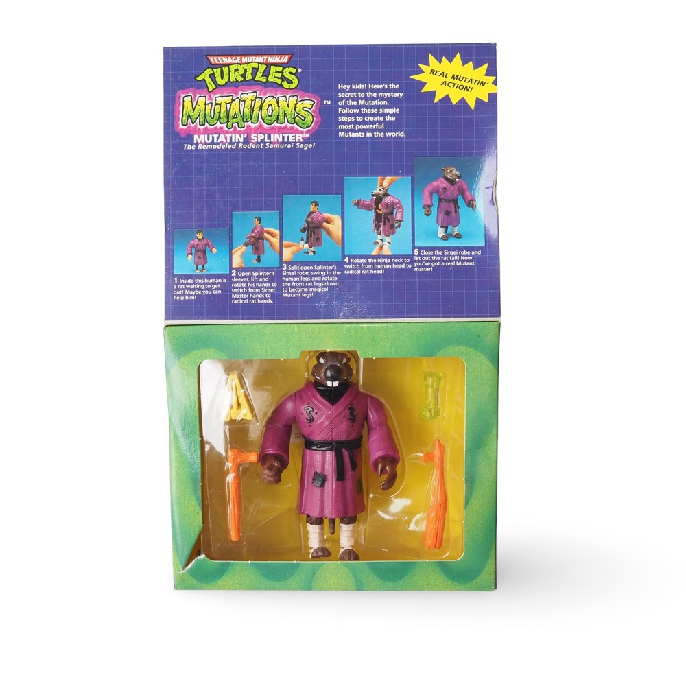 TMNT Mutations Mutatin Splinter 1992 Vintage Playmates Action Figure 5225 Boxed